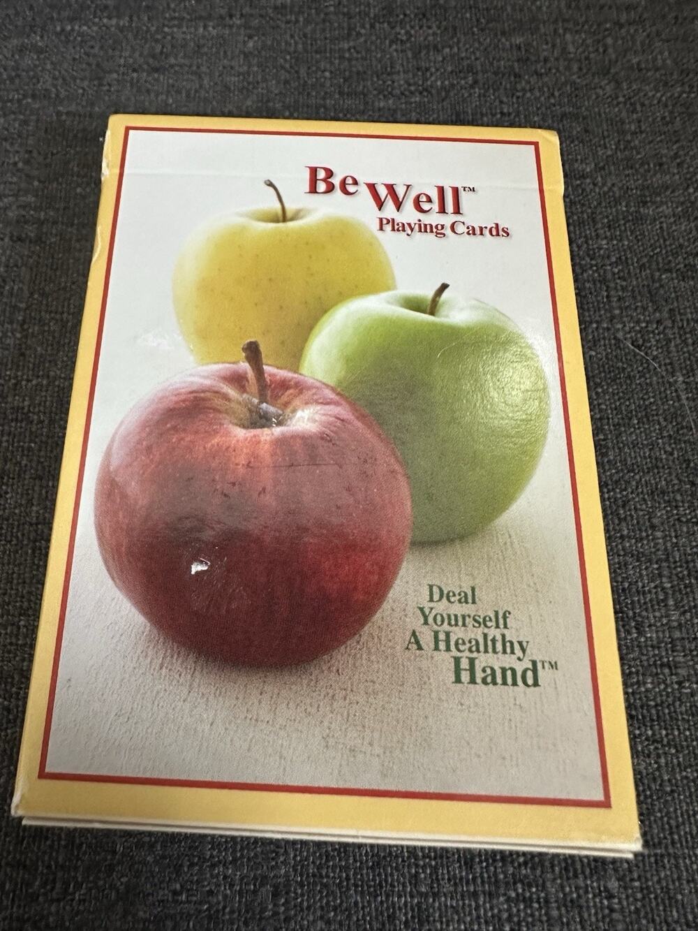 Vintage Be Well Playing Cards Sealed US Playing Card Co Preventive Medicine USA
